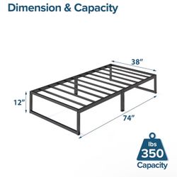 black twin bed frame 