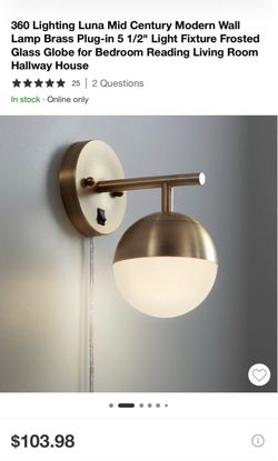 Gold sconce lamps - plug in