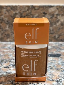 e.l.f. SKIN Bronzing Drops - Pure Gold - 1 fl oz: Shine Enhancing, Paraben-Free, Vegan, Illuminating