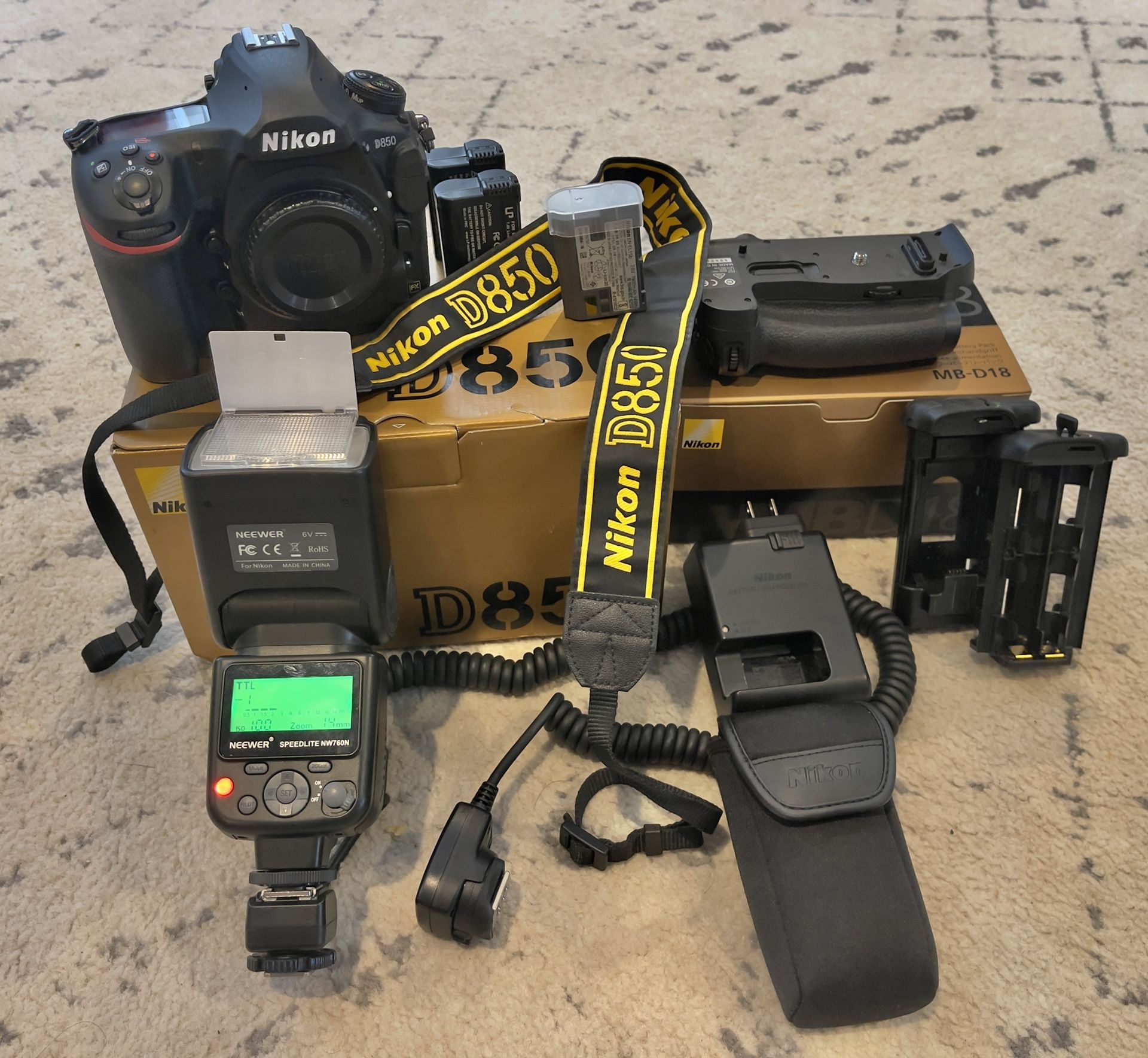 Nikon D850 Body (SC 11,100) W/Accessories