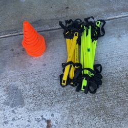 Exercise Cones and Step Ladder