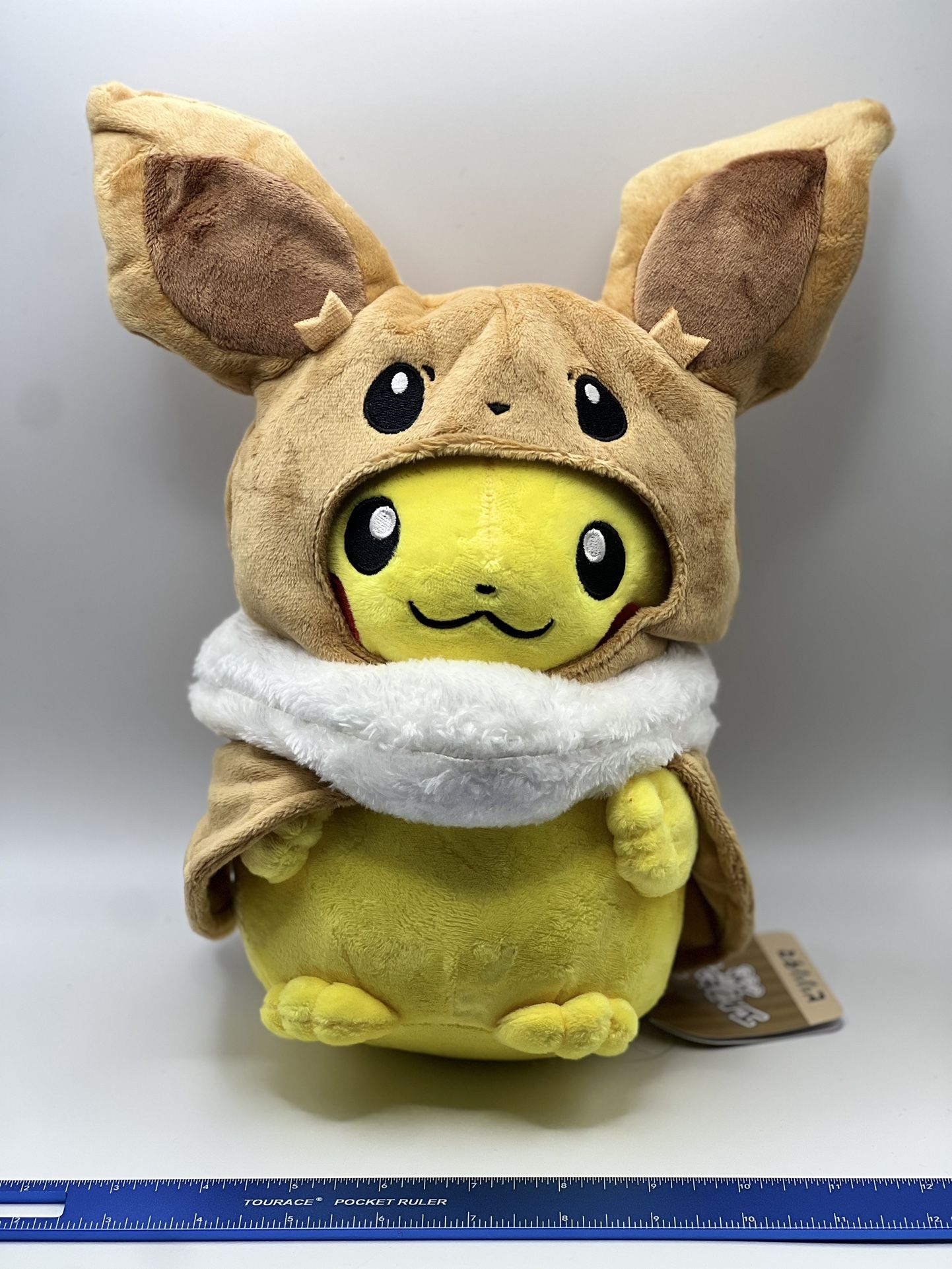 Pikachu- Eevee Poncho Pokémon Plush 11”
