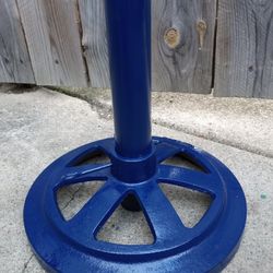 Mini Navy Blue Cast Iron Umbrella Stand 