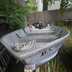16 Ft Aluminum Boat With Motor And Trailer