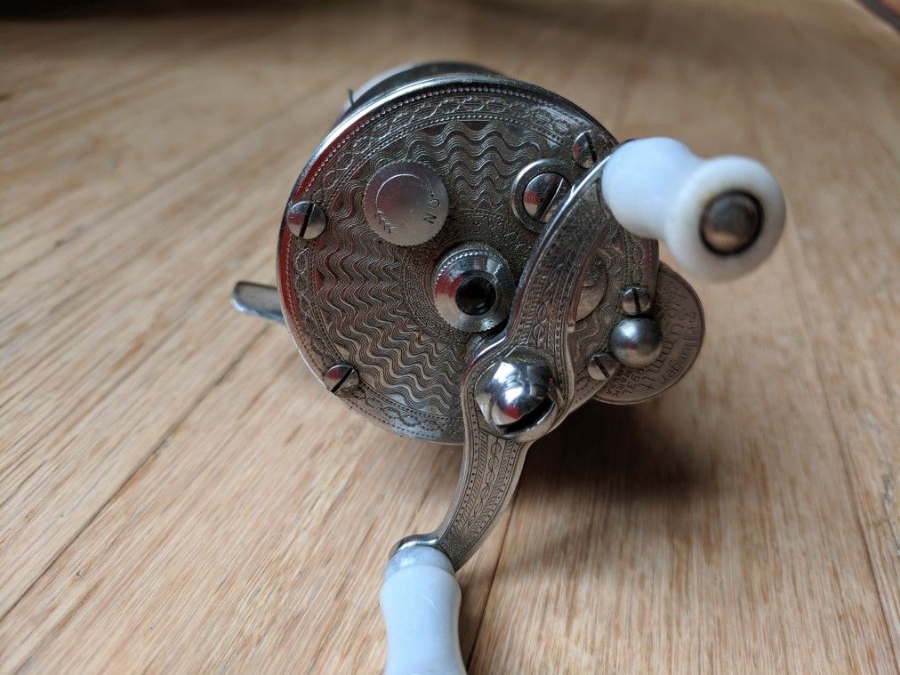 Antique fishing lures, reels