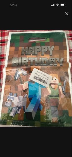 Minecraft party supply party bags