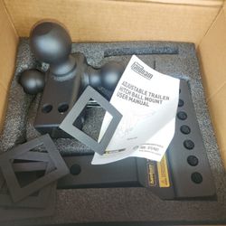 Adjustable Trailer Hitch, Drop Hitch Fits 2-Inch Receiver, Tow Hitch with 6-Inch Drop, 10,500 LBS