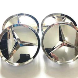 4 PC Wheel Center Caps  Chrome Hubcaps 75MM.
