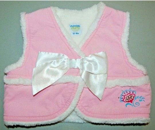 Girls 12-18M Jacket Vest by Please Mum. NEW!