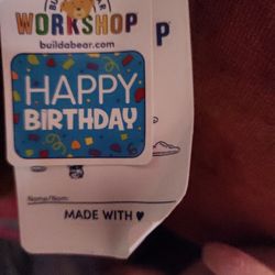 Birthday Bear From Build A Bear New ASKING $15 Oswell St Near Virginia Ave East Side Of Town 