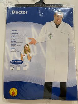 Doctor Halloween Costume Men’s Medium White Coat New Rubies