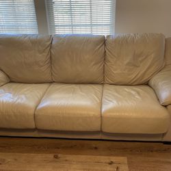 Tan Leather Sofa 