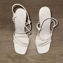 White Zara Heels 8.5