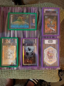 Star Wars Trading Card Lot of 5 Slabbed