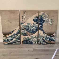 The Wave Of Kanagawa Art Canvas