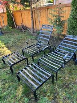 Outdoor Chairs + Foot Stools