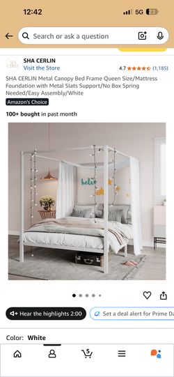 Queen canopy Bed Frame