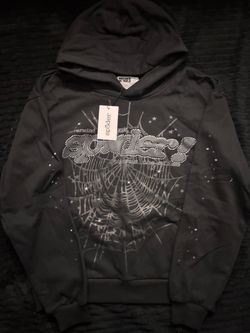Sp5der Black Hoodie with Tags