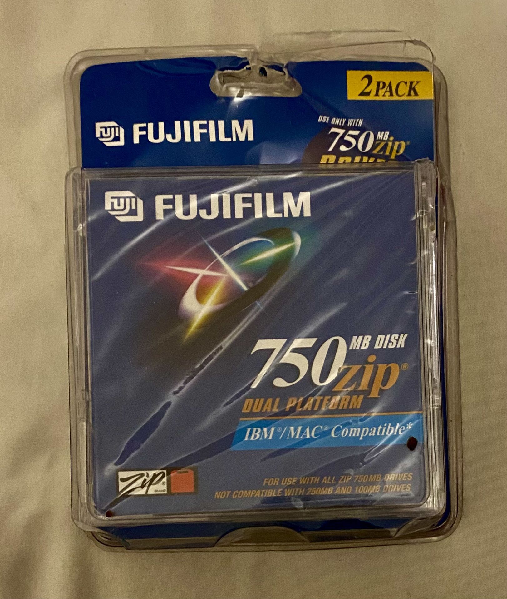 2X Zip Drive Cartridges  750 MB - For PC or mAC