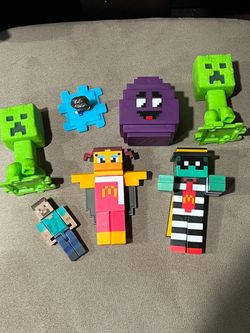 McDonald’s Minecraft lot of 7 Grimace Hamburglar Birdie Creeper Steve