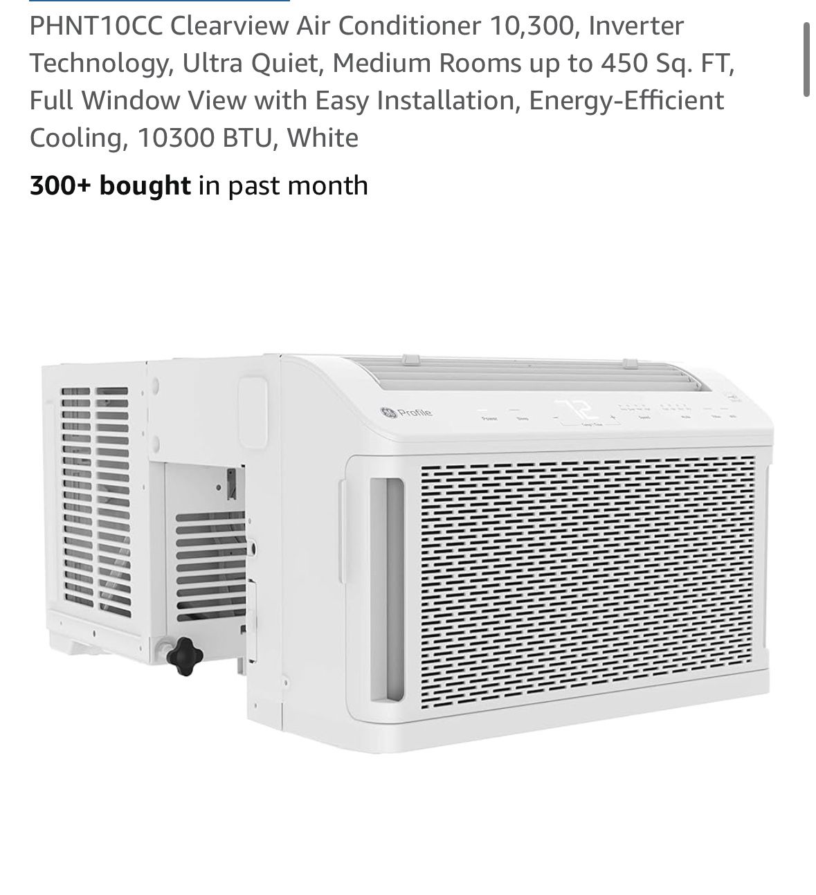 GE Window unit Air Conditioner | 10,300 BTU