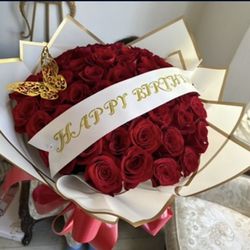 Buchon floral bouquet of 50 roses for only $130delivered to your home