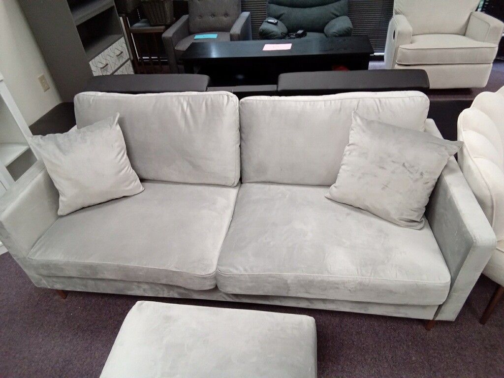 Brand New Velvet Gray Couch