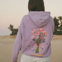 Gift Giving" Oversized Lux Hoodie in Lavender 