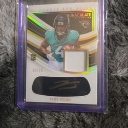 Rare SSP 2/25 RPA 2023 Immaculate Tank Bigsby Rookie Eye Black Patch Auto RPA