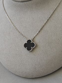 VCA Clover Black Onyx Necklace