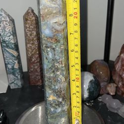 Water Moss Agate Tower