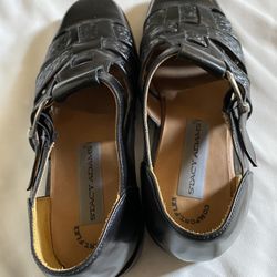 STACY ADAMS Mens Comfort Flex Sandals Brown Leather Shoes 9M