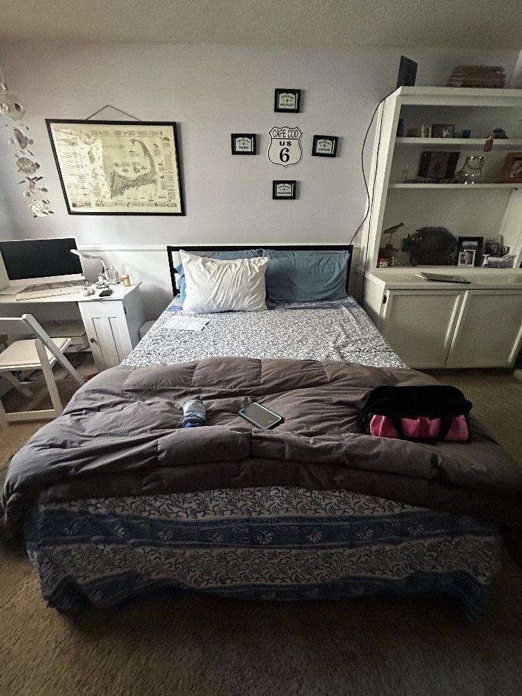 Queen Bed Frame And Mattress /Box spring