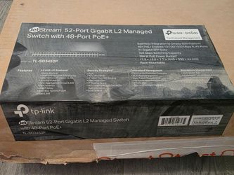 TP-Link SG3452P JetStream 52-Port Gigabit L2 Managed Switch with 48-Port PoE+