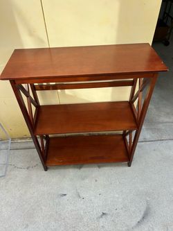 3-Tier Cherry Wood Bookshelf