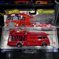 Hot Wheels PREMIUM TEAM TRANSPORT FERRARI 250 GTO FIAT 642 RN2 BARTOLETTI