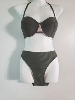 Bathing suit 2 pieces size XL NEW GREEN OLIVE COLOR $$15 OBO