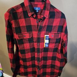 Nwt Mens Med Plaid Top