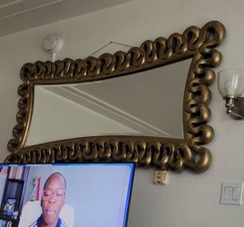 Gold Mirror large but not heavy