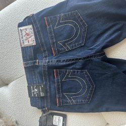 True Religion Indigo Mid Rise Jeans