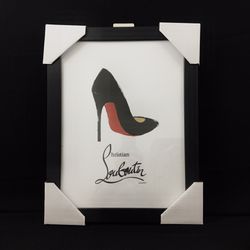 Christian Louboutin Framed Red Bottoms Heels Stilettos by Fairchild Paris 18×14