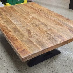 Solid wood coffee table