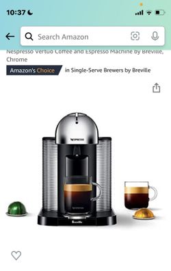 Nespresso Vertuo Coffee and Espresso Machine by Breville, Chrome