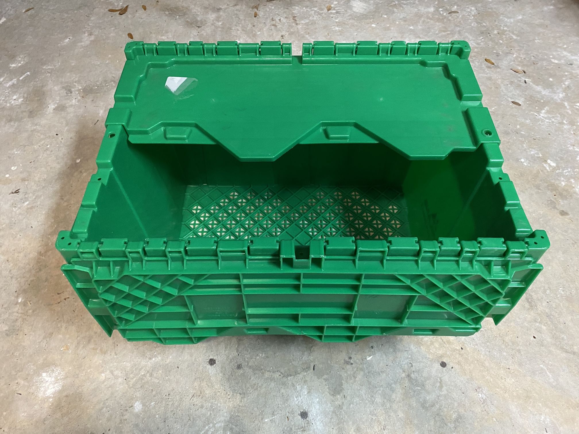 Large Storage Container With Lid - Green