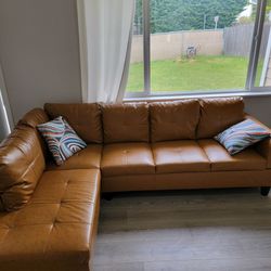 Carmel Leather Sectional Couch