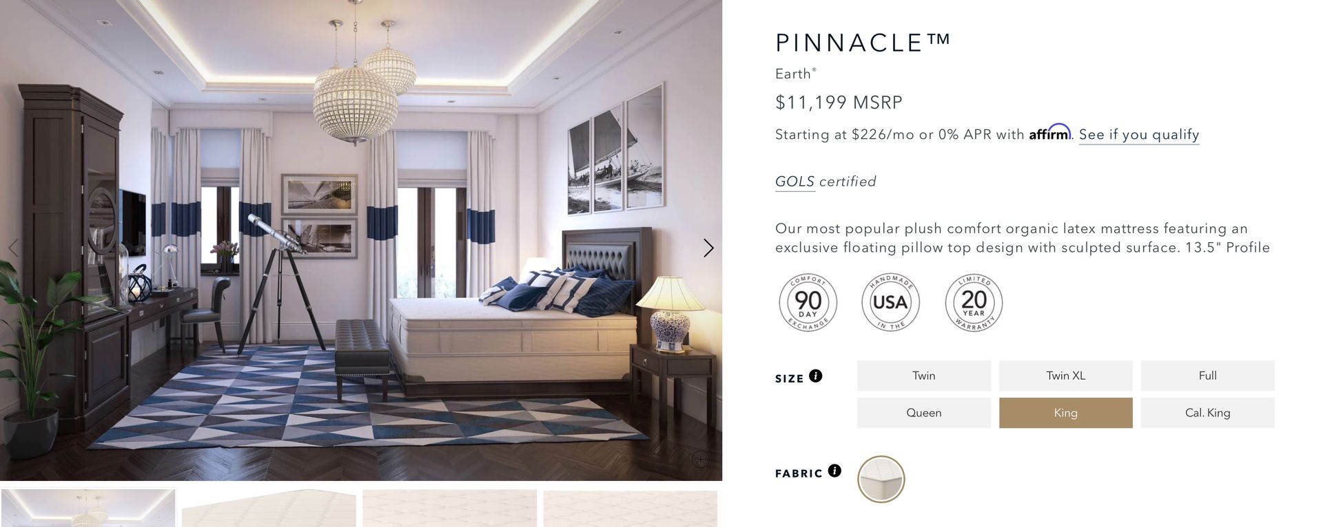 Omi Organic King Pinnacle Mattress