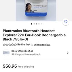 Bluetooth Headset  $35