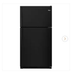 Whirlpool 21 Cu. Ft. Top Freezer Black Refrigerator