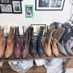 Tony Lama Ostrich Boot with. Paul Bond Tips 