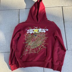 Red and Yellow worldwide S5ider hoodie